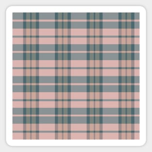 Cottagecore Aesthetic Daviana 2 Hand Drawn Textured Plaid Pattern Sticker